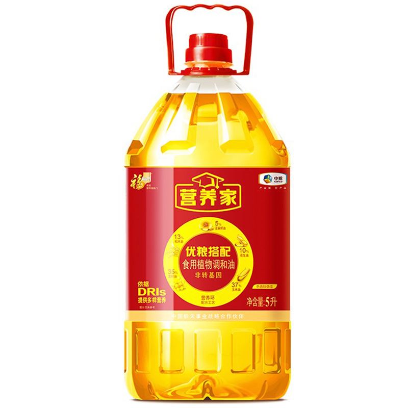 中粮福临门 营养家食用调和油5L/桶 非转基因 多种营养 家用实惠装